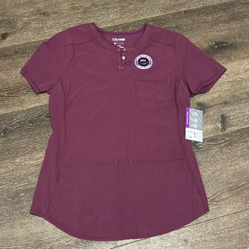 Scrubstar burgundy scrub top XS